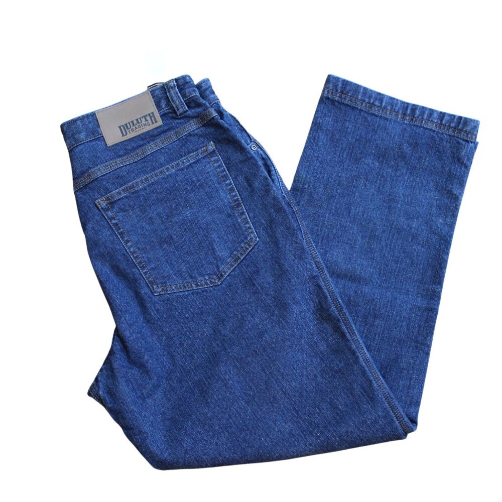 New NWOT Duluth Trading Flex Ballroom Men's Jeans Denim Regular Straight 34x30 - Picture 1 of 6